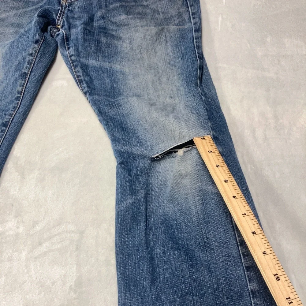 American Eagle Original Bootcut Jeans Men's 32x30 Blue Distressed Denim Y2K